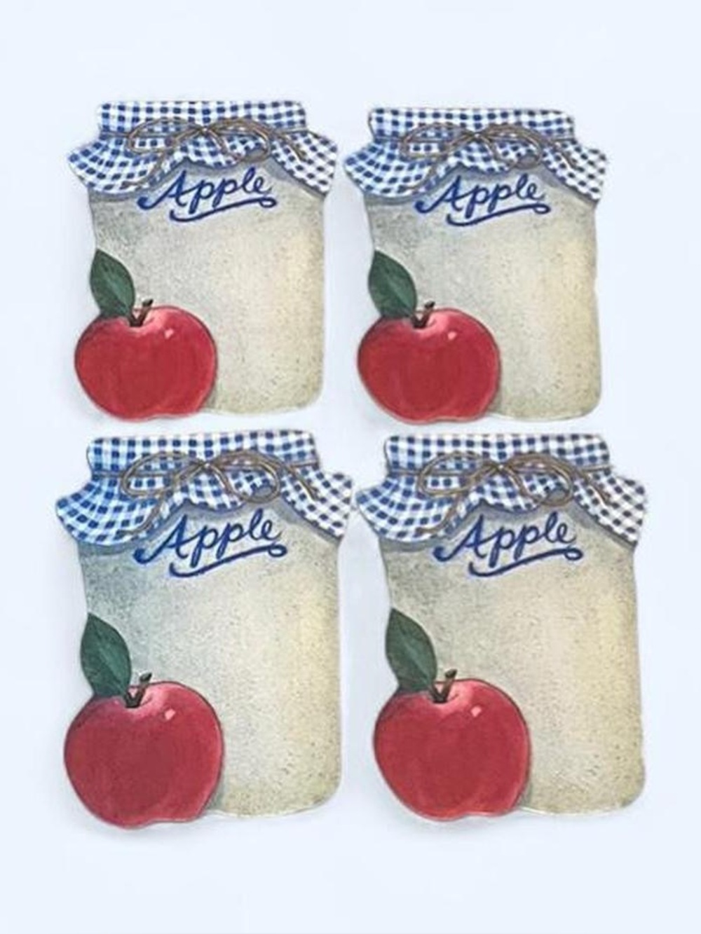 Set of 4 apple coasters